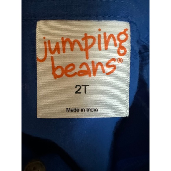 Jumping Beans 2T Button Up Shirt Dinosaur Print Short Sleeve Blue Toddler NWT‎ - Picture 3 of 4